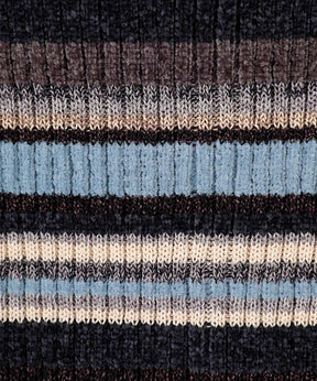 MULTI BORDER BUTTON DETAIL KNIT CARDIGAN