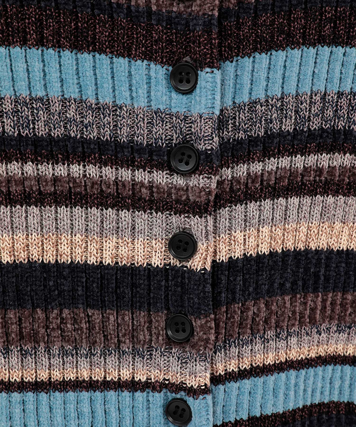 MULTI BORDER BUTTON DETAIL KNIT CARDIGAN