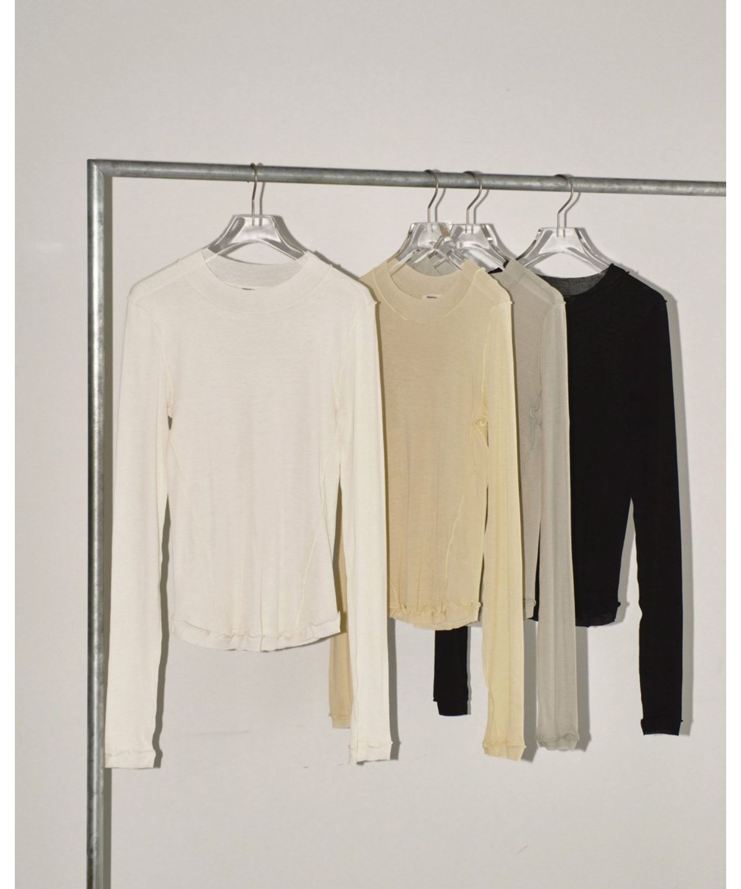 Sheer Crewneck Long T-Shirts