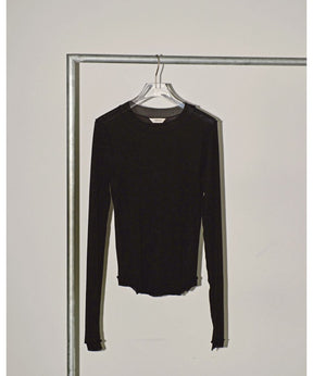 Sheer Crewneck Long T-Shirts