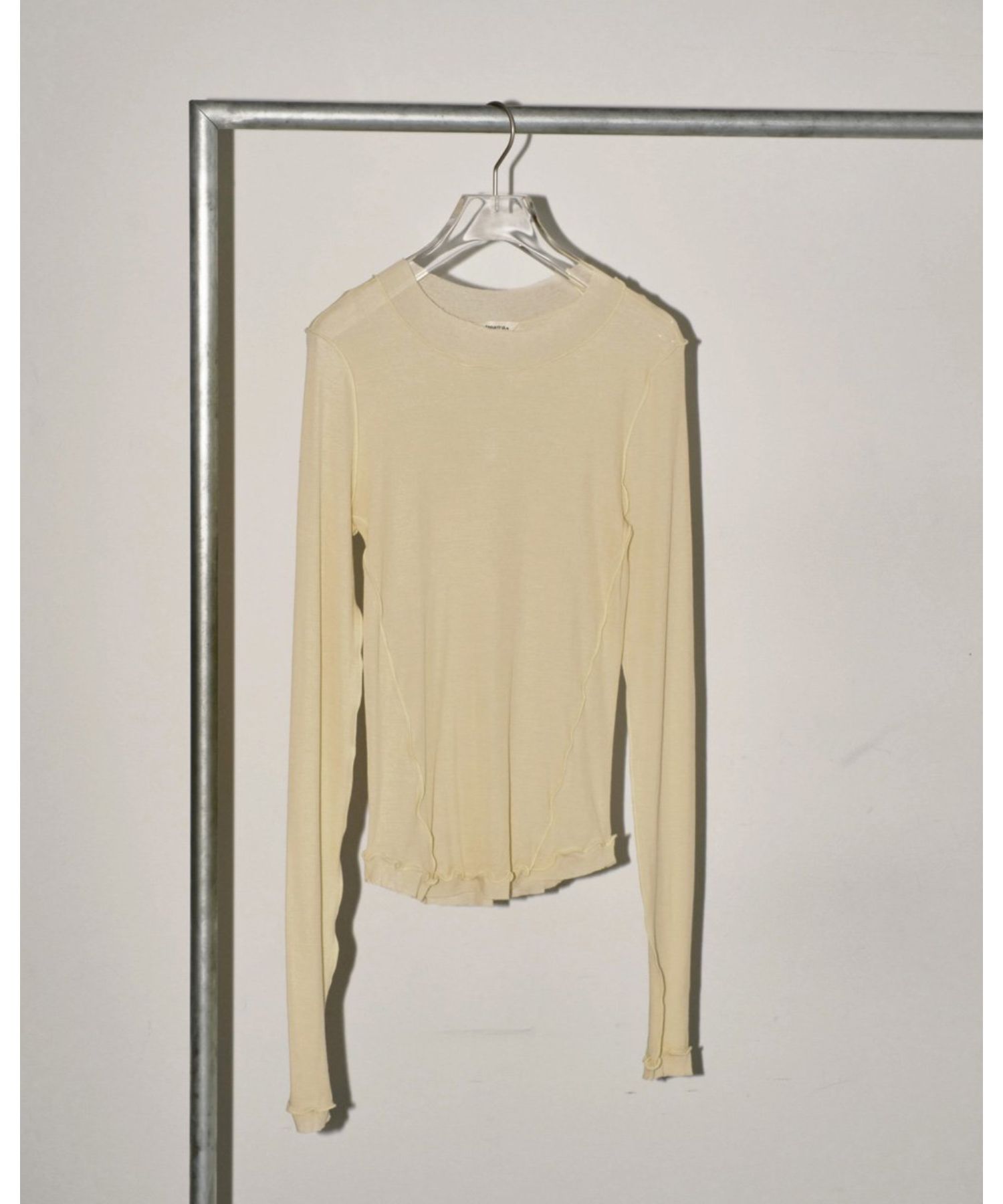 Sheer Crewneck Long T-Shirts