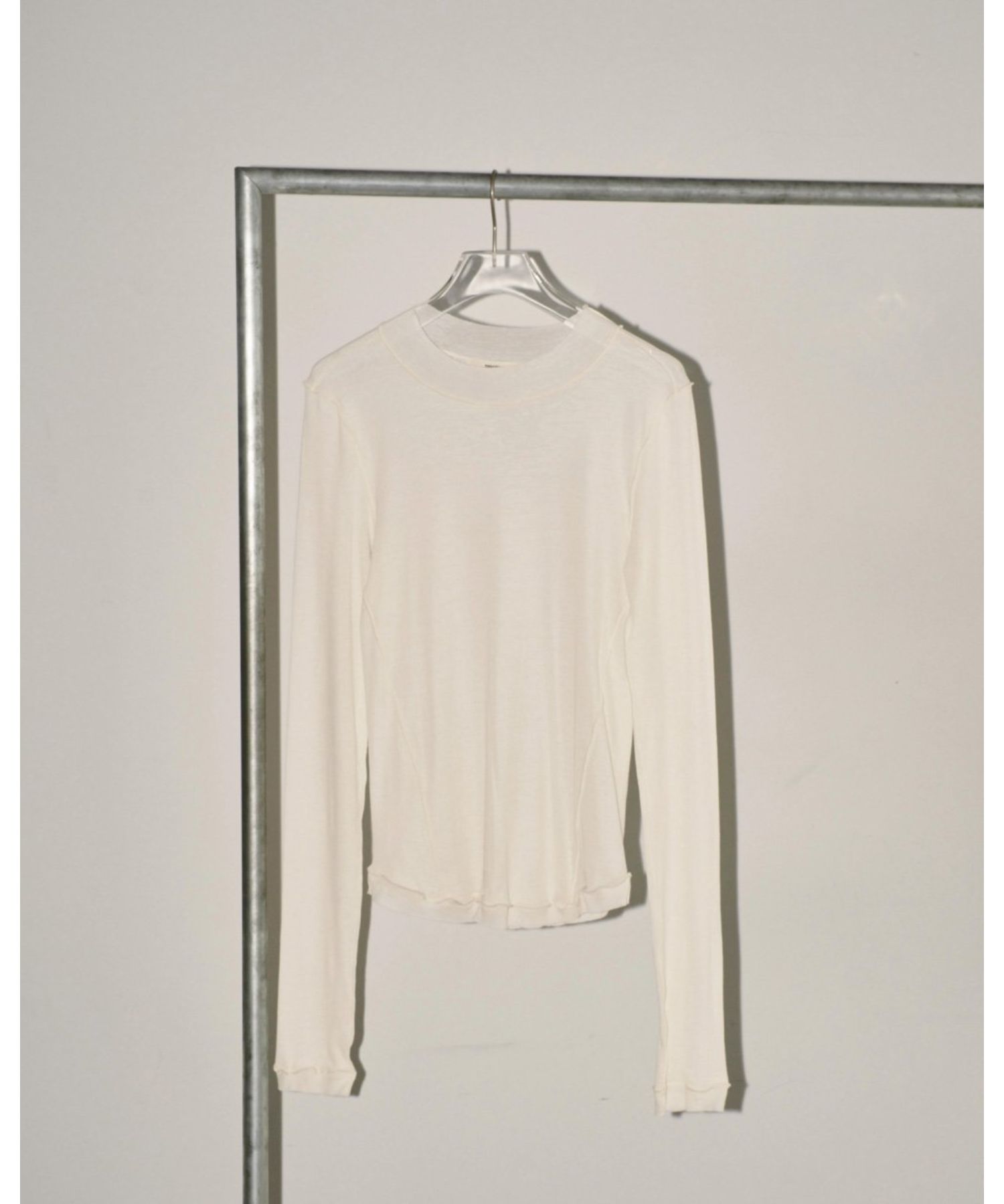 Sheer Crewneck Long T-Shirts