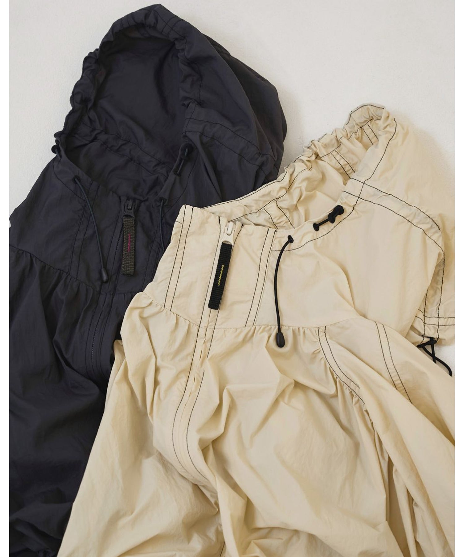 Nylon Gather Blouson