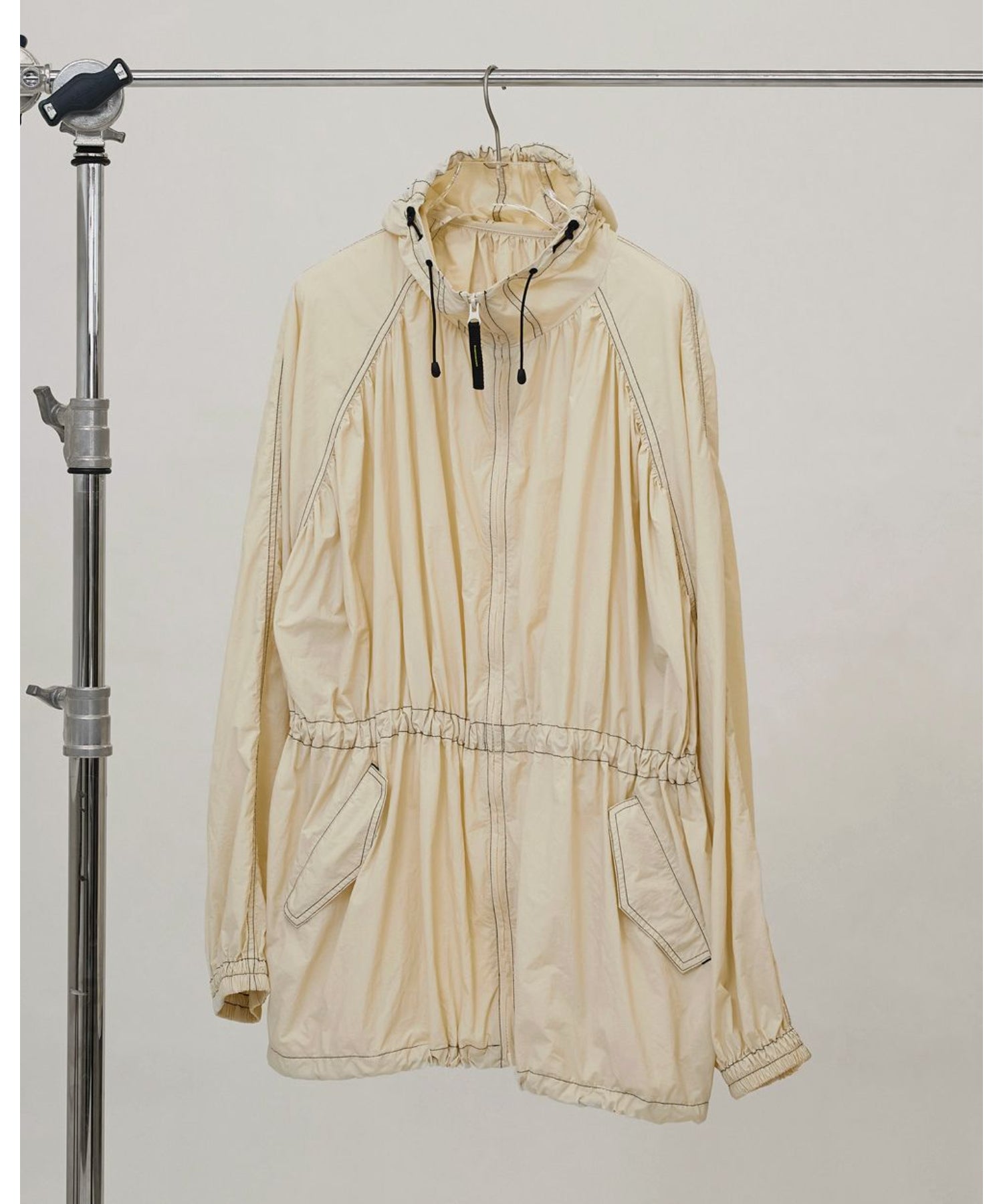 Nylon Gather Blouson