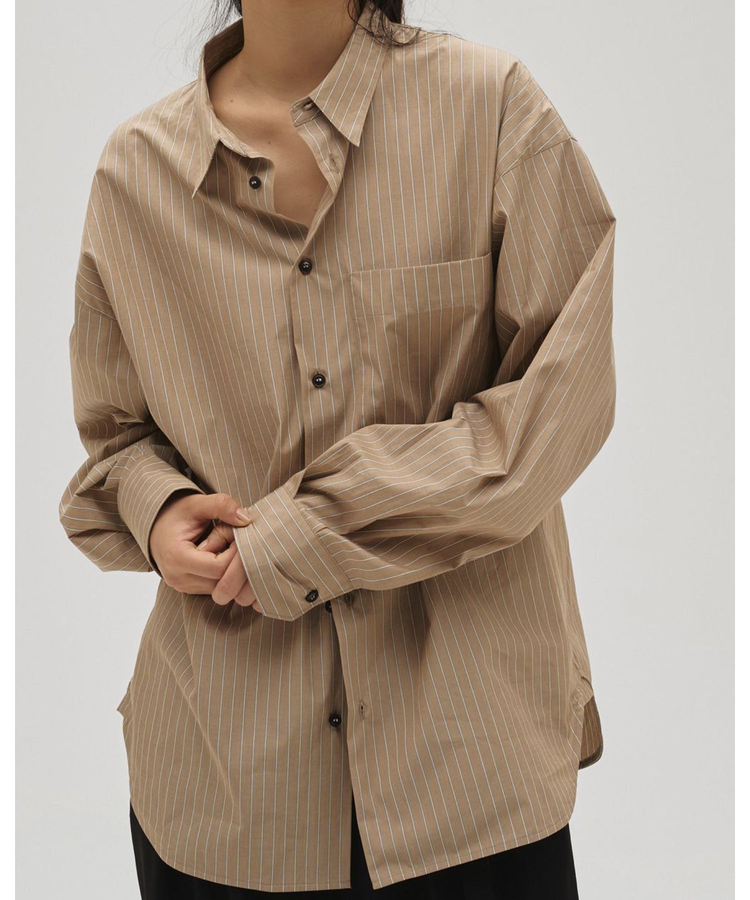 Stripe Pocket Shirts - todayful (トゥデイフル) - tops (トップス
