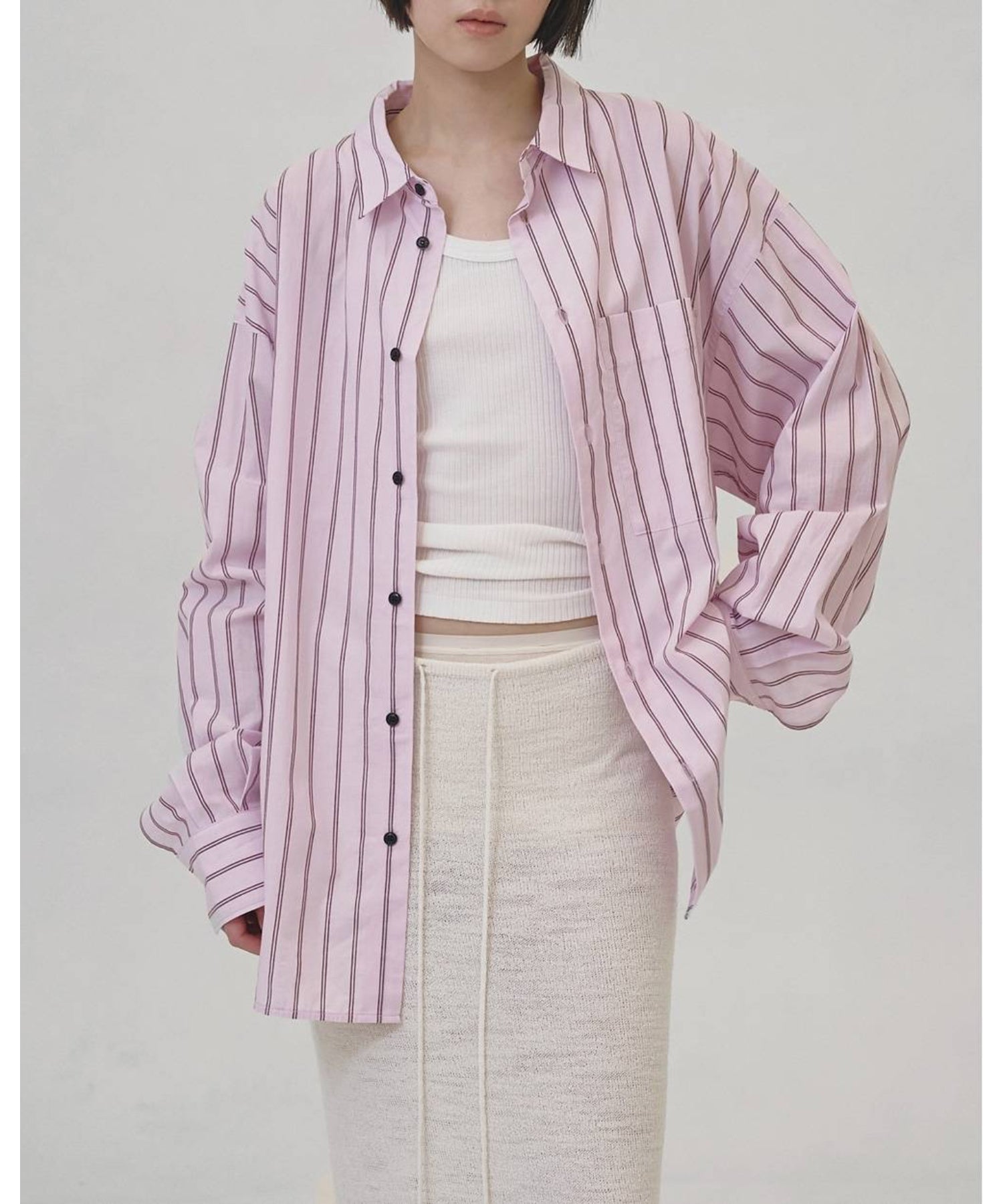 Stripe Pocket Shirts - todayful (トゥデイフル) - tops (トップス