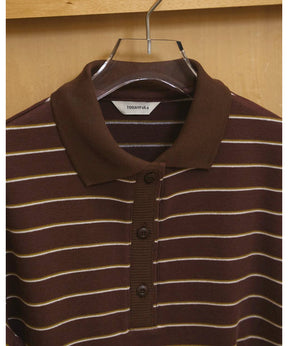 Border Polo Tops - todayful (トゥデイフル) - tops (トップス