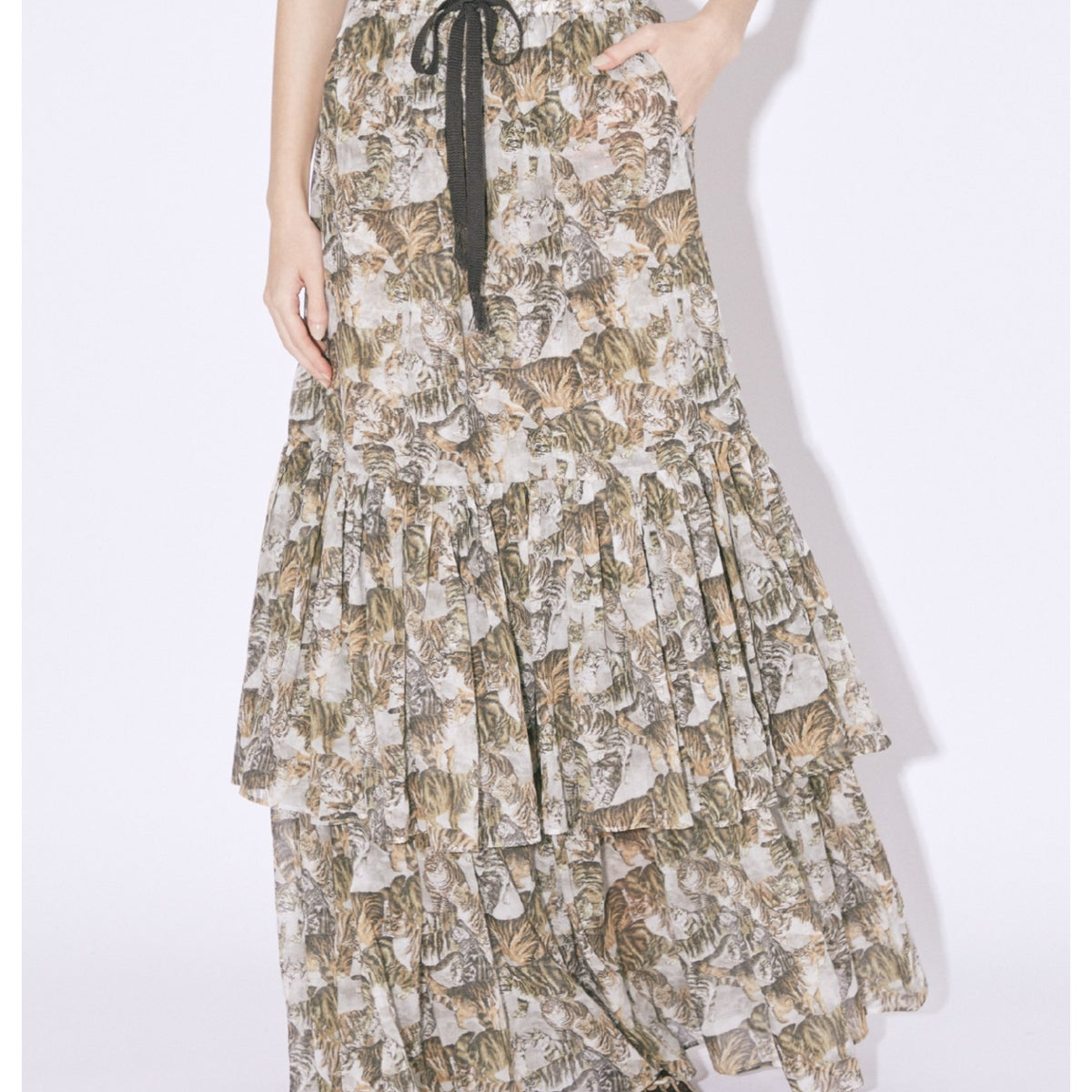 Beautiful people/ Cats Printed BOIL Tiered SKIRT/ 【公式】【公式通販】【正規取扱】