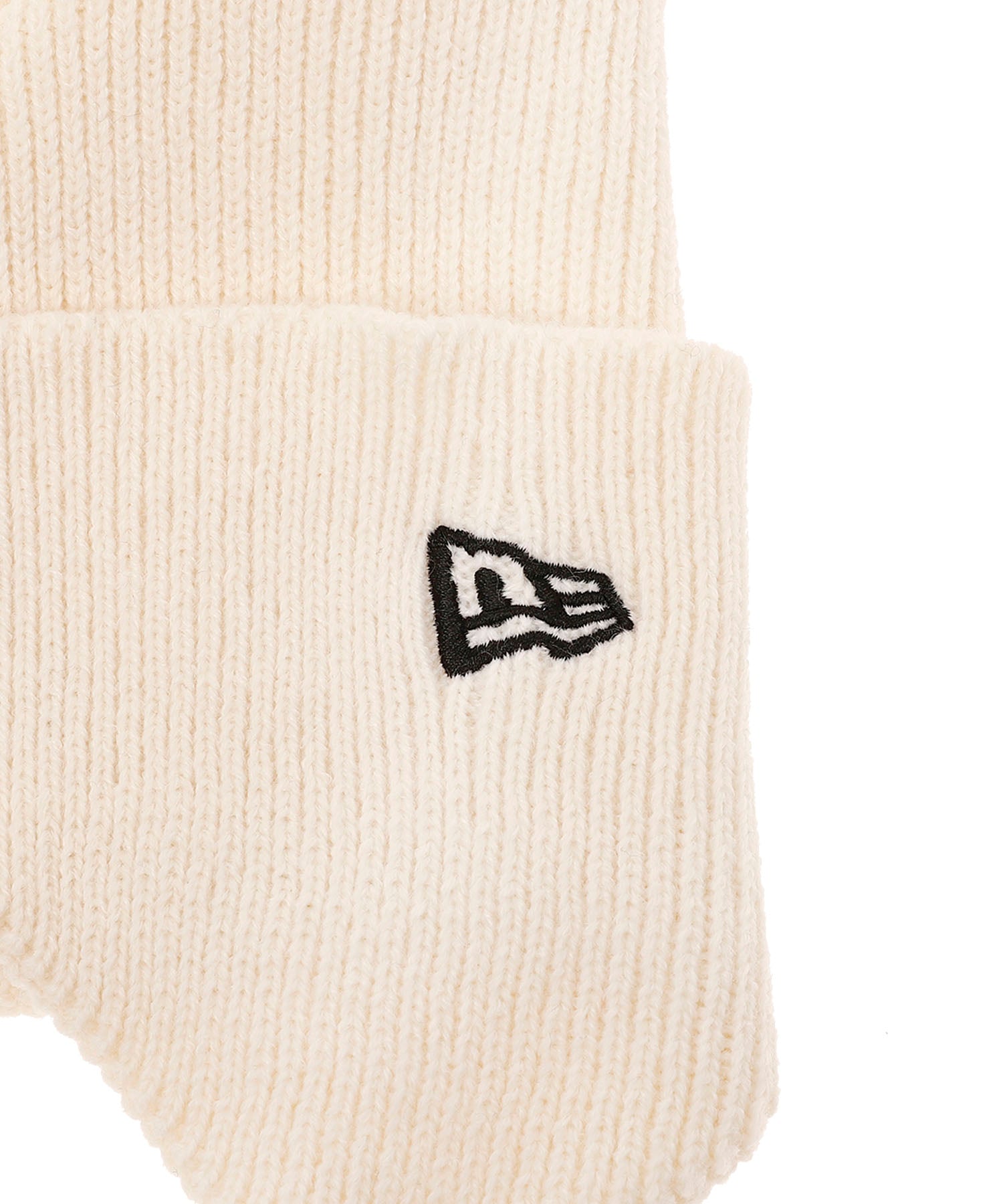SQUARE RIB KNIT FLAP OFF-WHITE