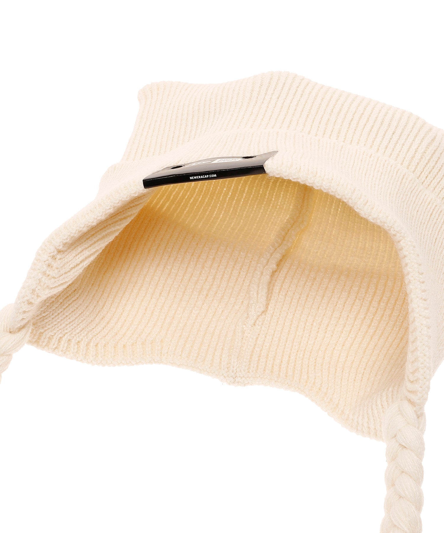 SQUARE RIB KNIT FLAP OFF-WHITE