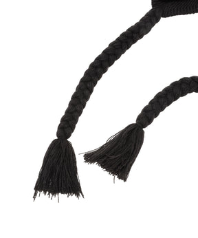 SQUARE RIB KNIT FLAP BLACK