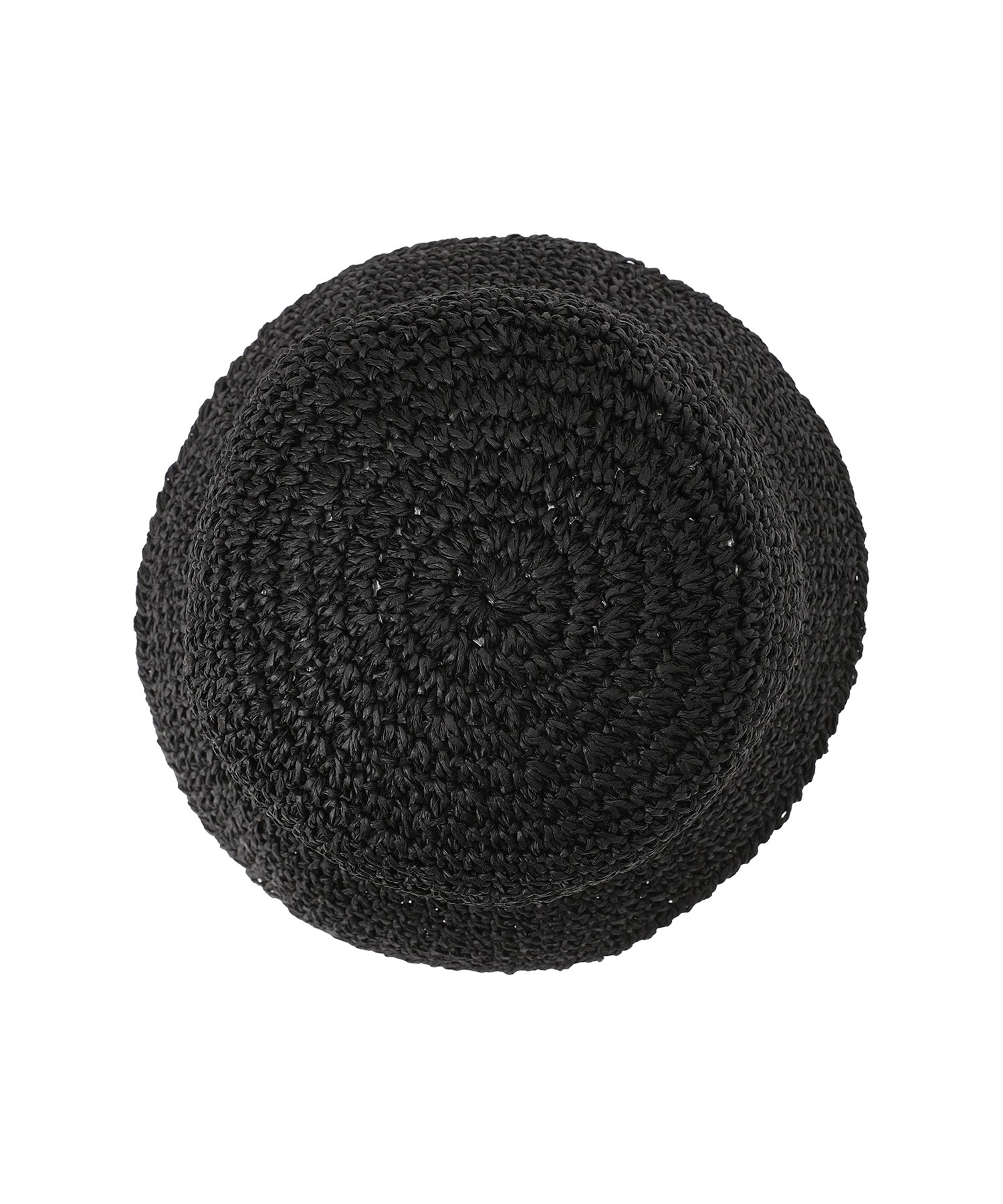 バケット01 セーラーブリム Paper Crochet Hat ブラック