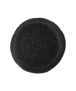 バケット01 セーラーブリム Paper Crochet Hat ブラック