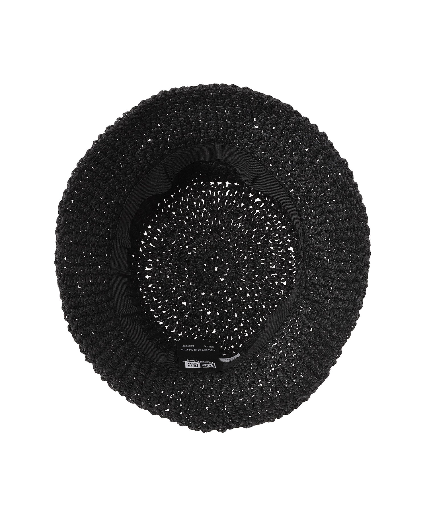 バケット01 セーラーブリム Paper Crochet Hat ブラック