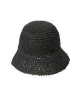 バケット01 セーラーブリム Paper Crochet Hat ブラック