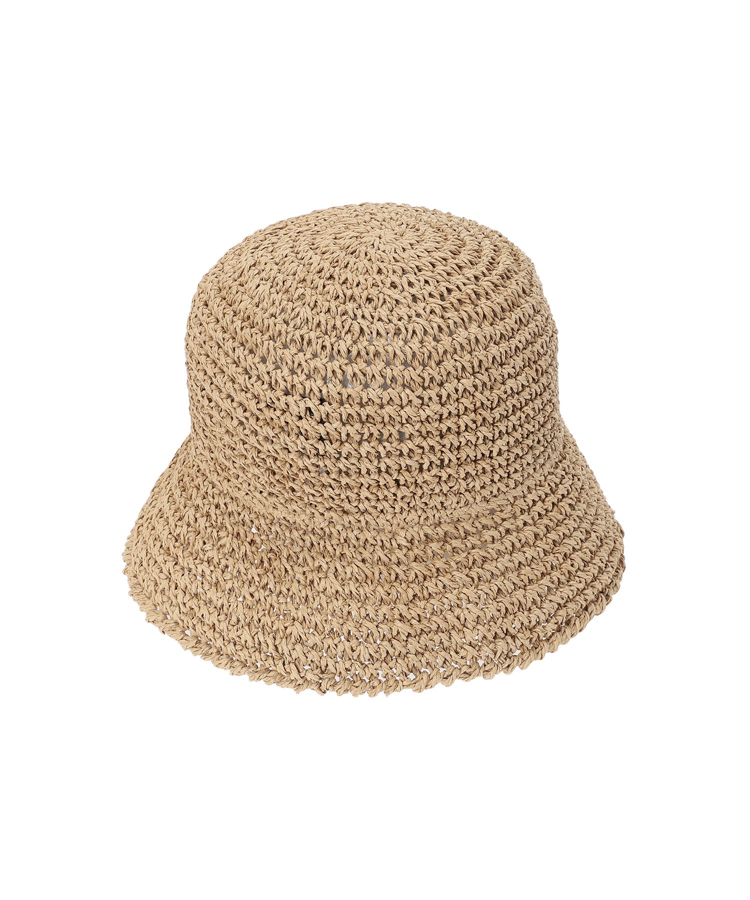 バケット01 セーラーブリム Paper Crochet Hat ベージュ