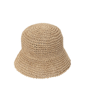 バケット01 セーラーブリム Paper Crochet Hat ベージュ