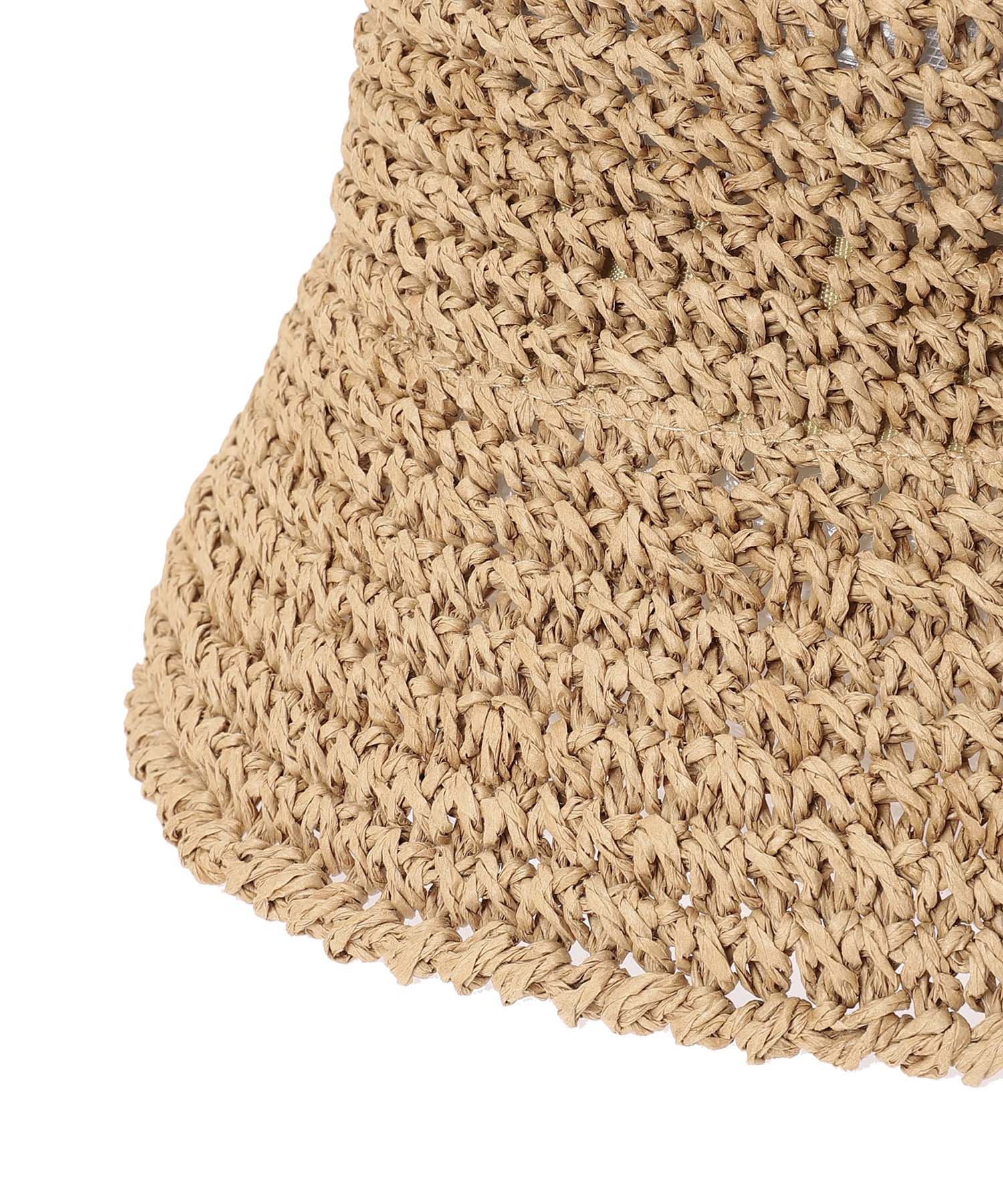 バケット01 セーラーブリム Paper Crochet Hat ベージュ