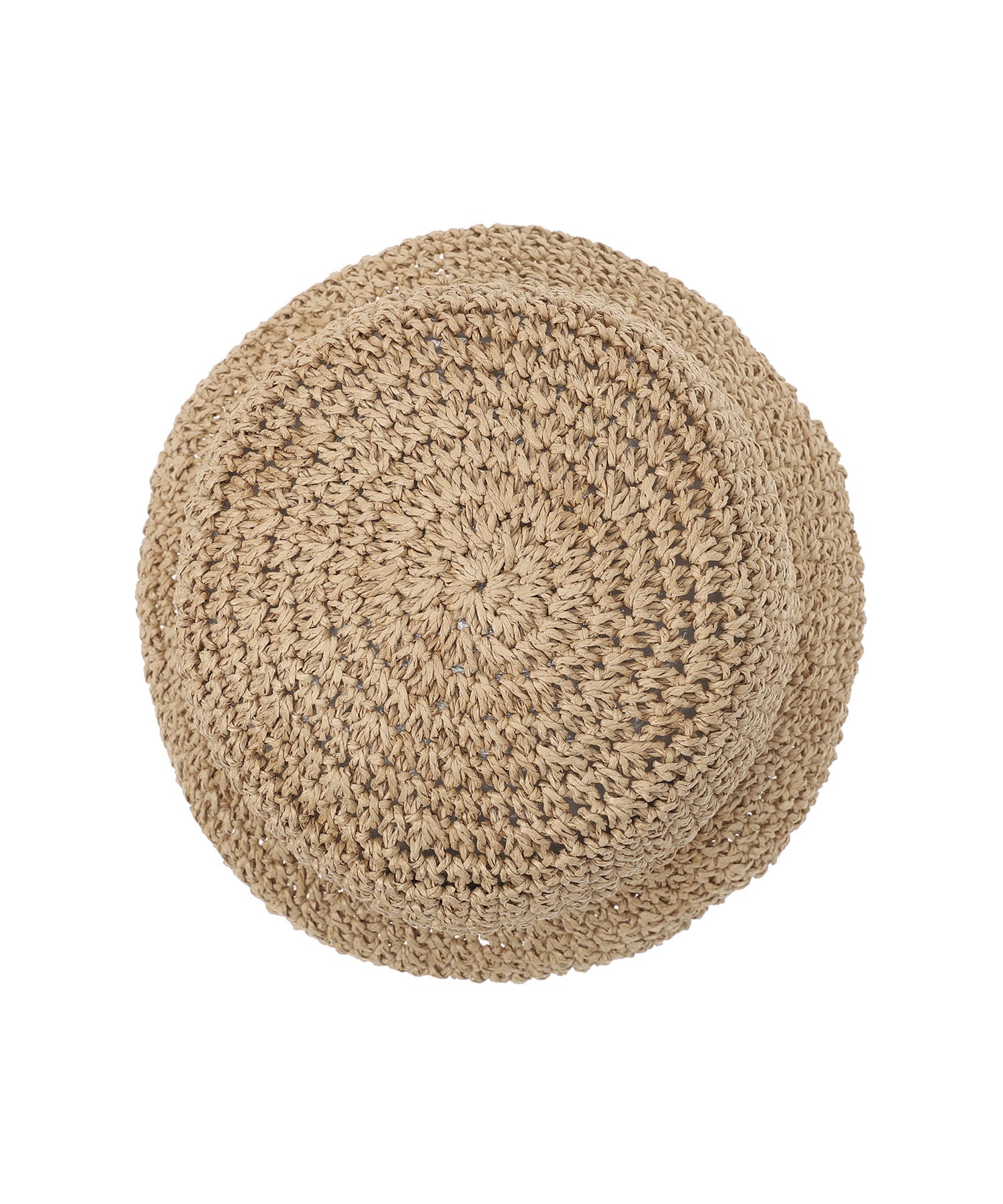 Perverze Scalloped Crochet Headdress 帽子 バケット01 セーラーブリム Paper Crochet Hat ベージュ - NEW ERA