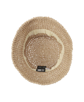 バケット01 セーラーブリム Paper Crochet Hat ベージュ