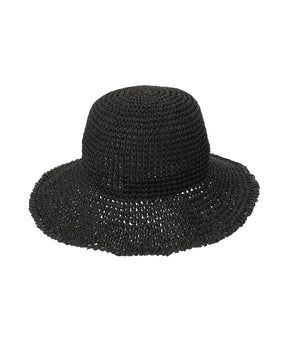 アドベンチャー ワイドブリム Paper Crochet Hat ブラック