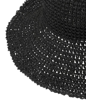 アドベンチャー ワイドブリム Paper Crochet Hat ブラック