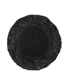 アドベンチャー ワイドブリム Paper Crochet Hat ブラック