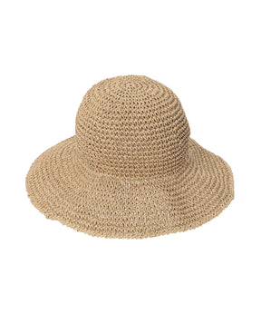 アドベンチャー ワイドブリム Paper Crochet Hat ベージュ