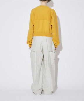 finx stripe bow silhouette pants