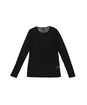 Pac-Man Sheer Jersey Crew Neck Top