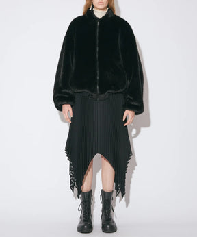 fur×taffeta B-15 blouson