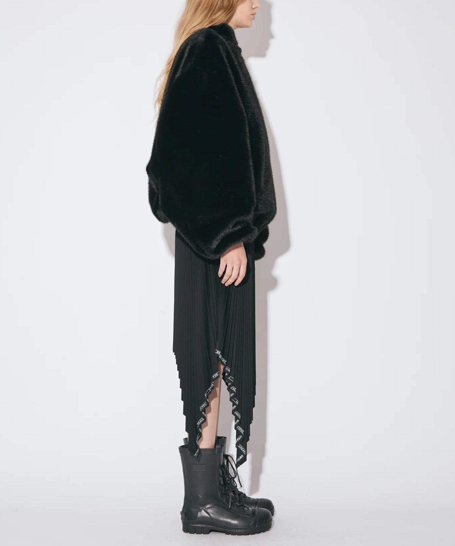 fur×taffeta B-15 blouson