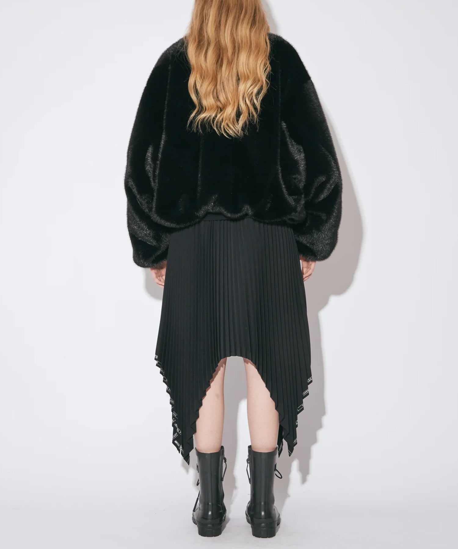 fur×taffeta B-15 blouson