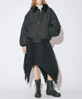 fur×taffeta B-15 blouson