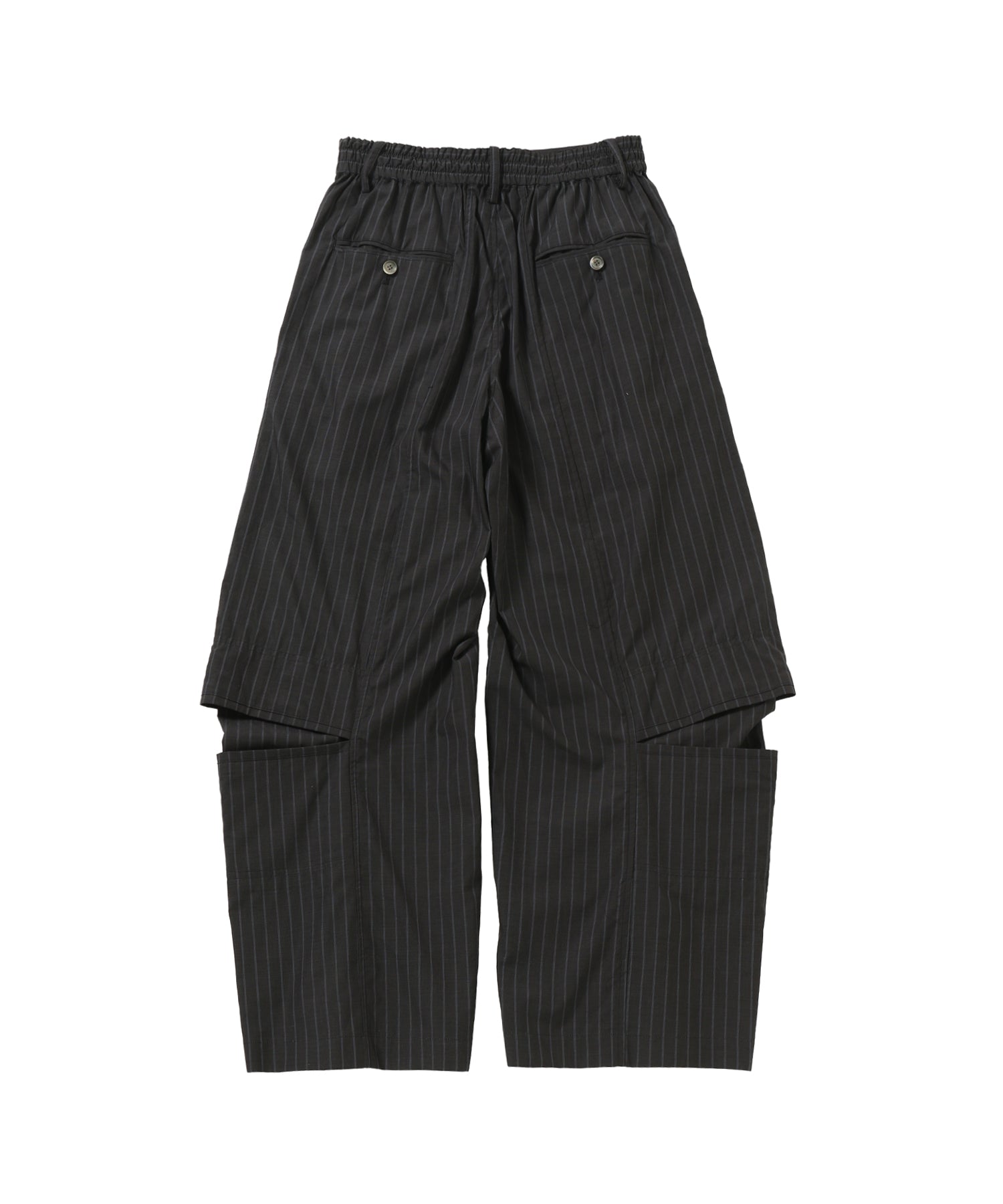 cotton suiting trompe loeil pants