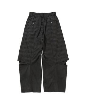 cotton suiting trompe loeil pants