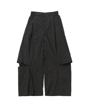 cotton suiting trompe loeil pants