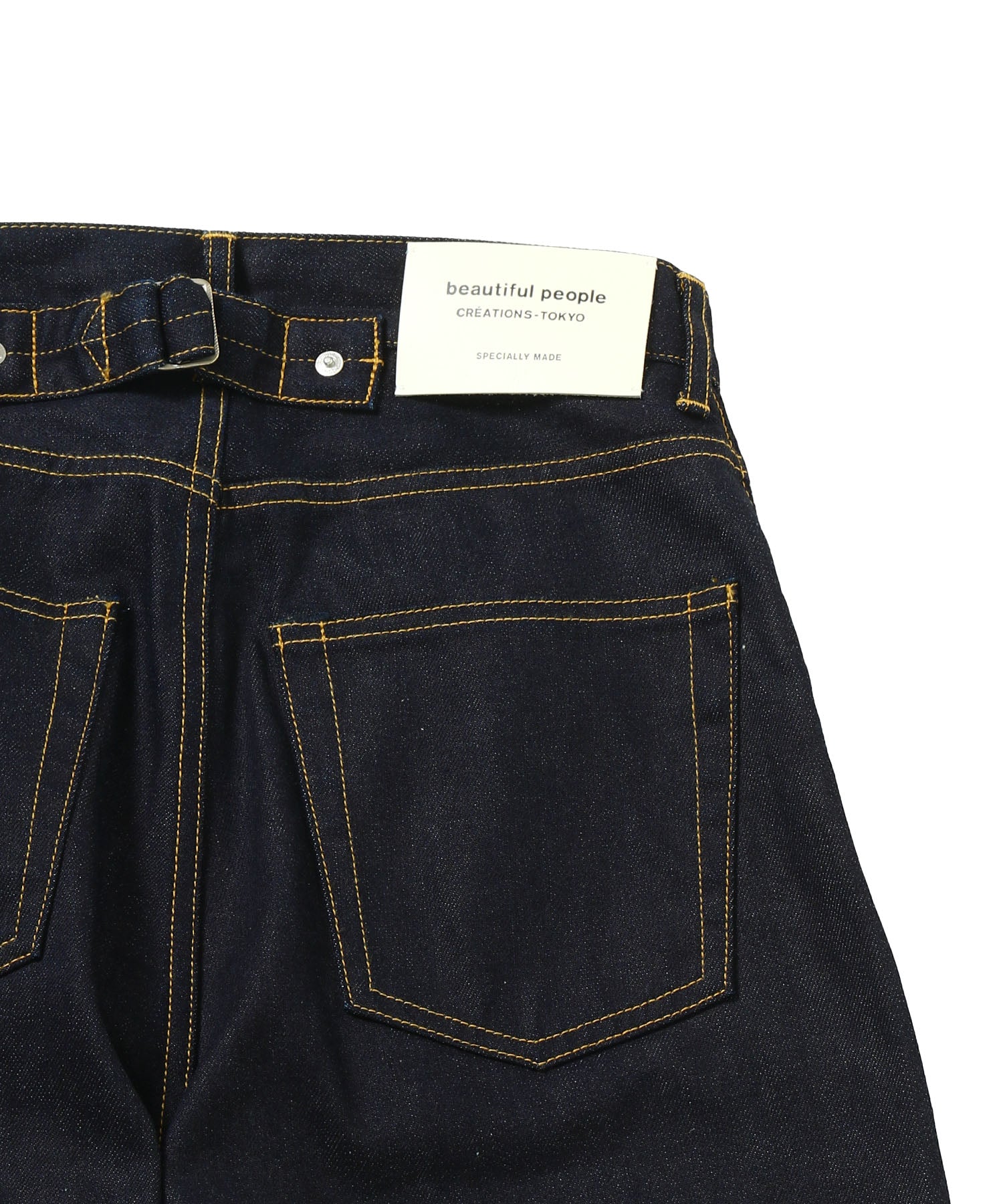 selvedge denim flip hem pants