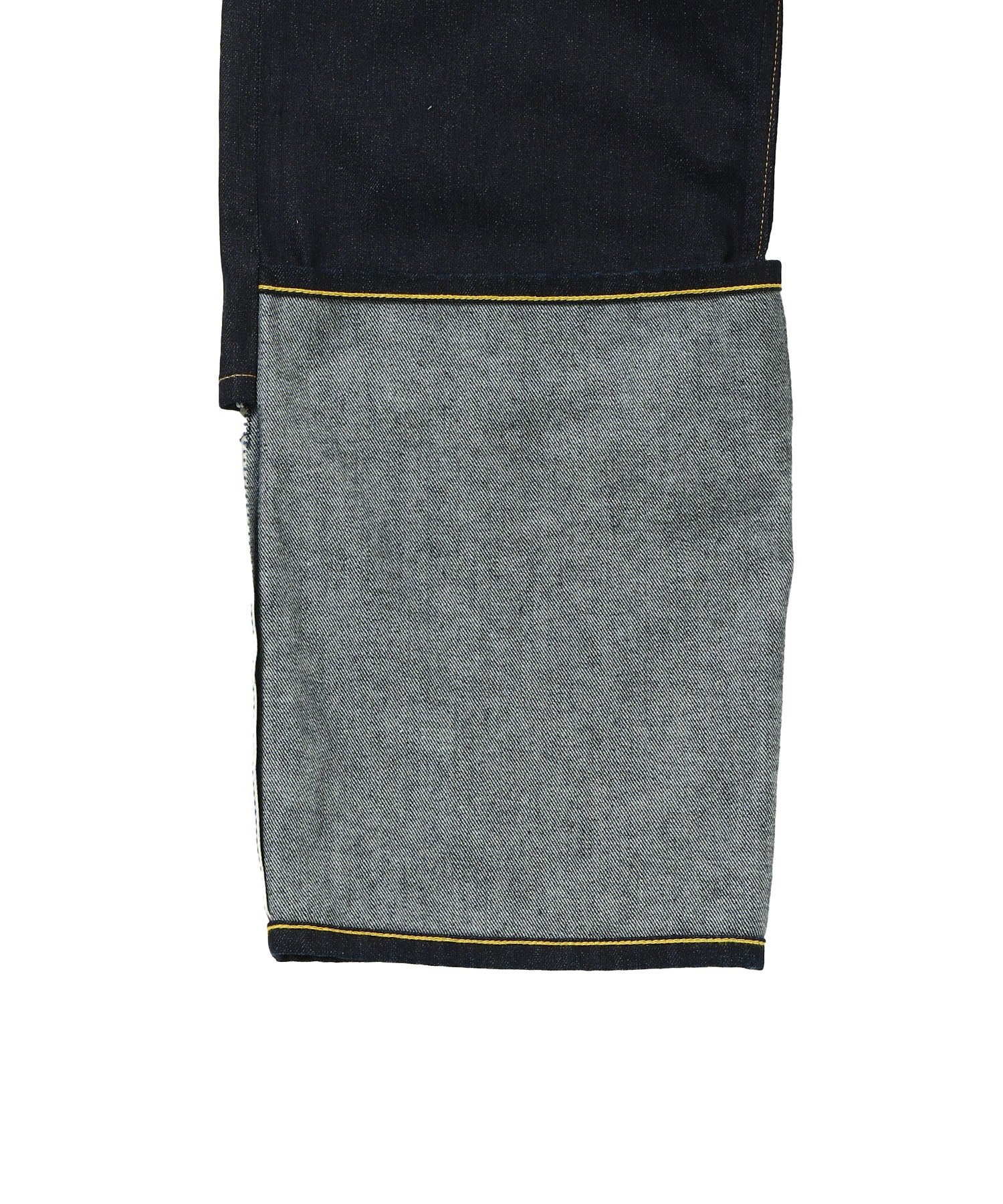 selvedge denim flip hem pants
