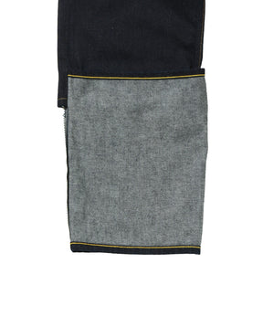 selvedge denim flip hem pants