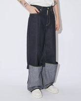 selvedge denim flip hem pants