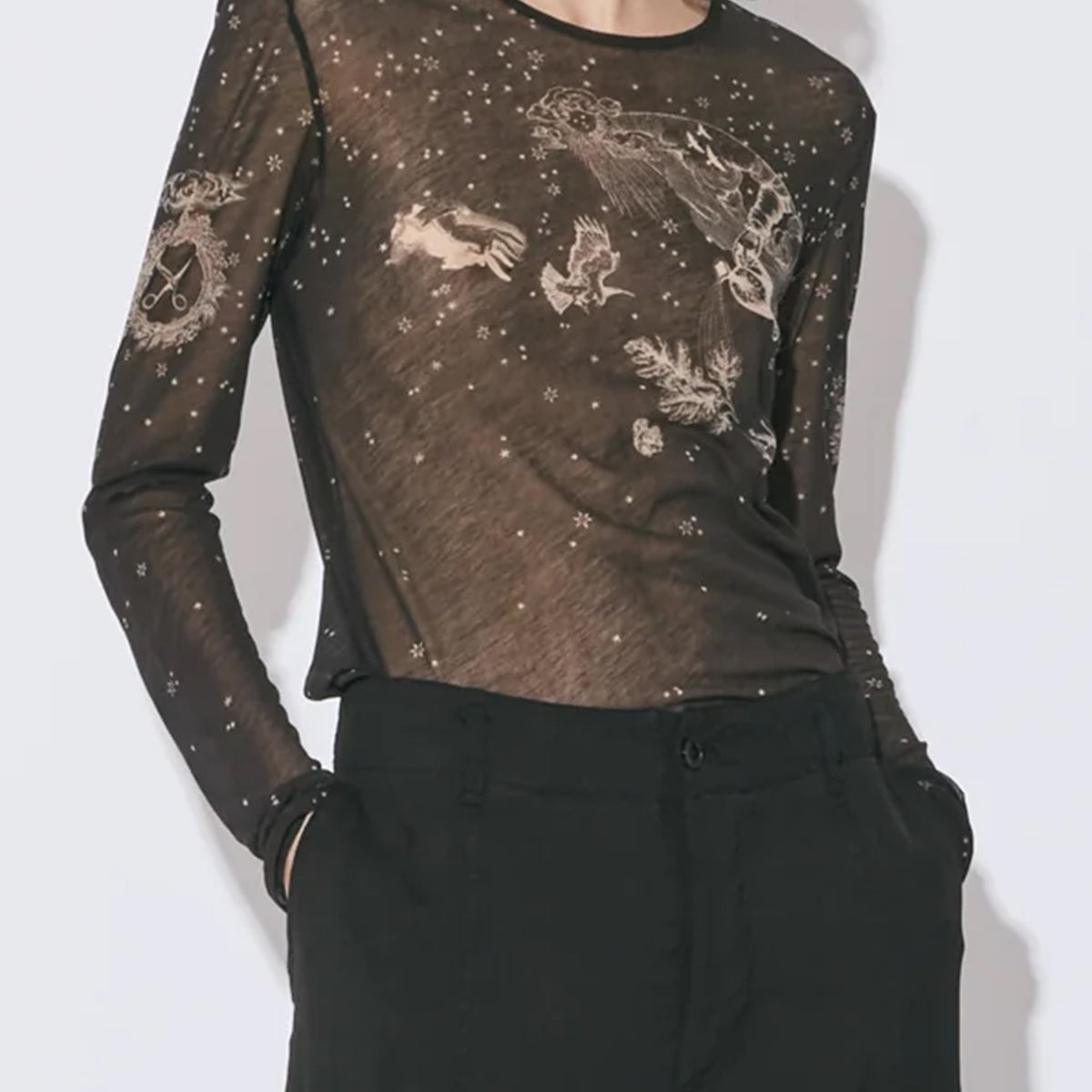 【beautiful people】 別注モデル Layering Shirt beautiful people/ビューティフルピープル】fringe jacquard