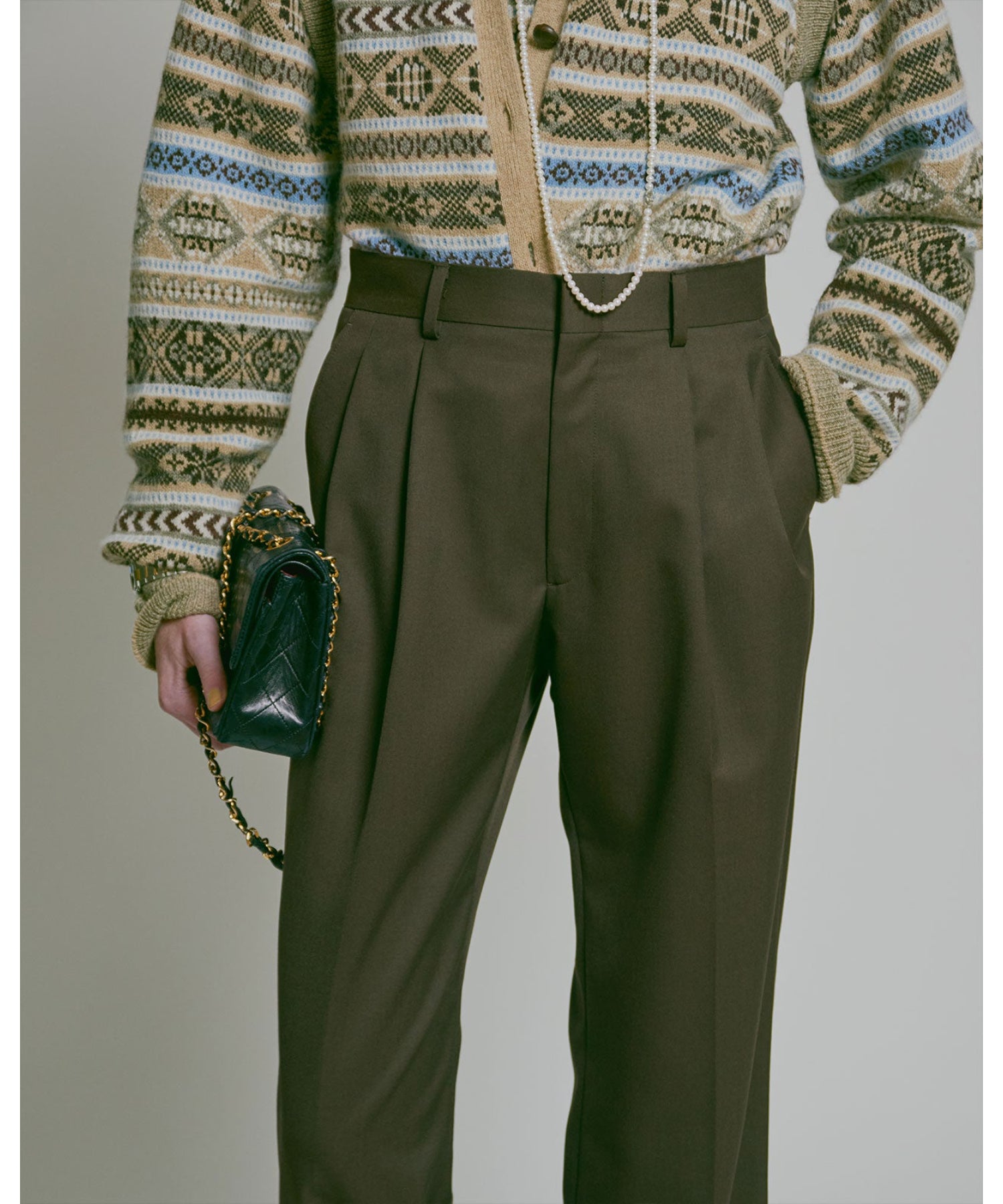 WASHABLE WOOL CHRYSLER PANTS