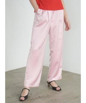 SATIN TUCK PANTS