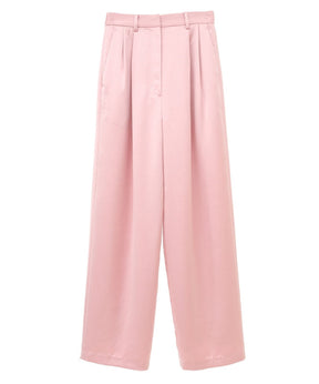 SATIN TUCK PANTS