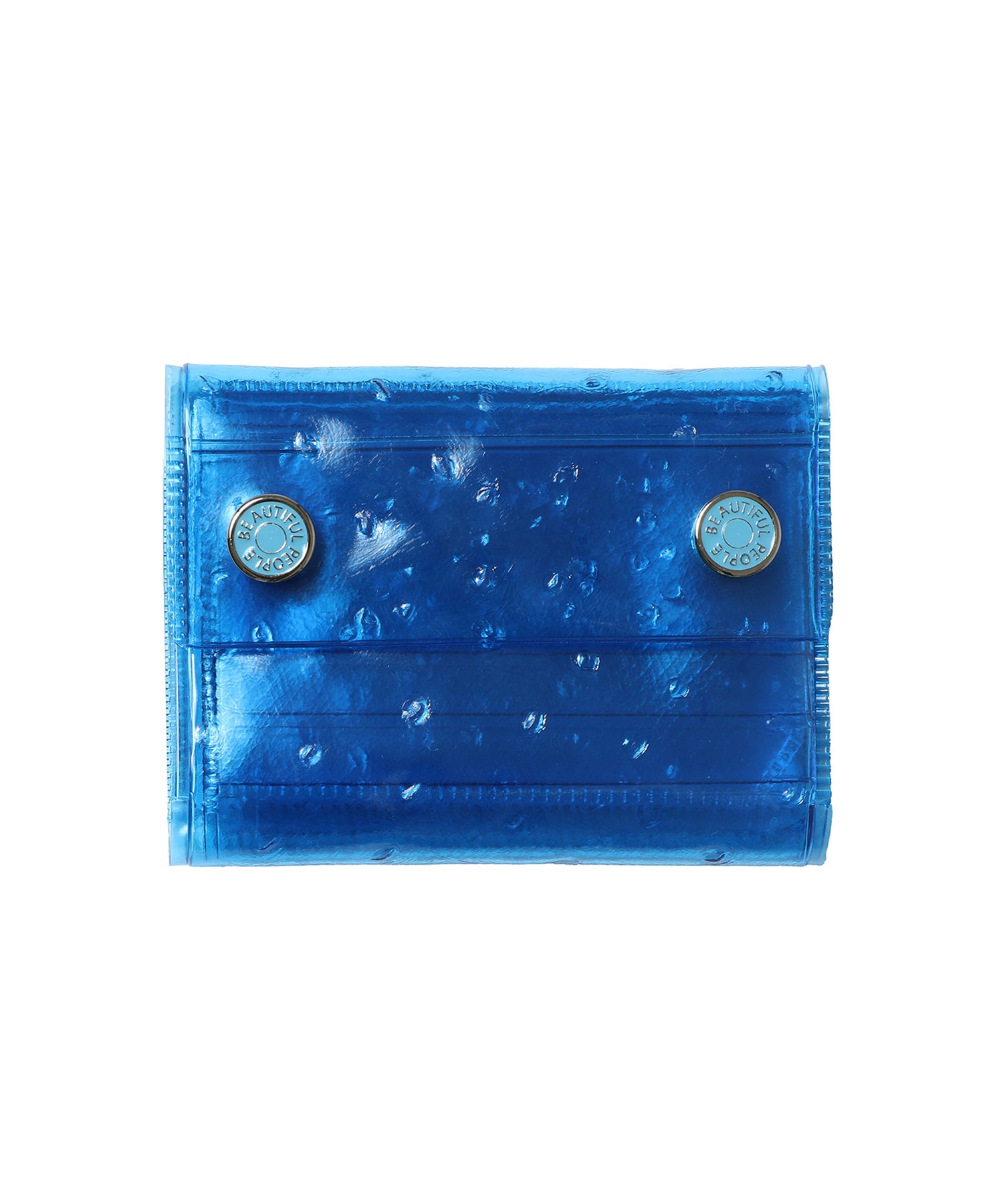 nothing to hide vinyl ostrich mini wallet