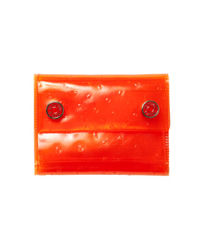 nothing to hide vinyl ostrich mini wallet