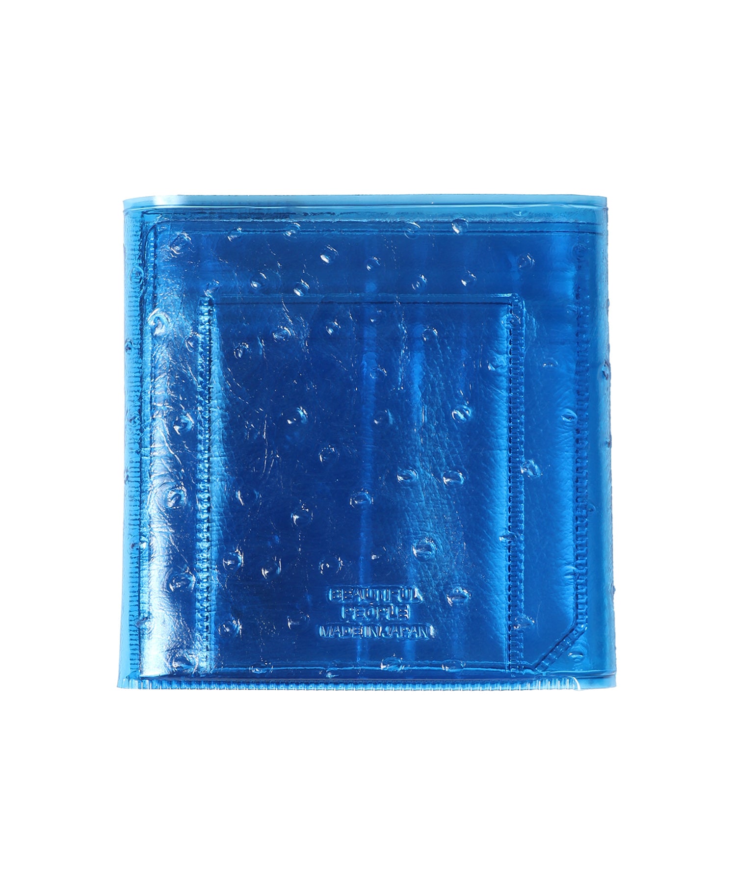 nothing to hide vinyl ostrich card wallet
