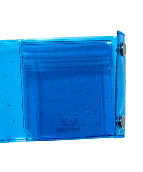 nothing to hide vinyl ostrich card wallet