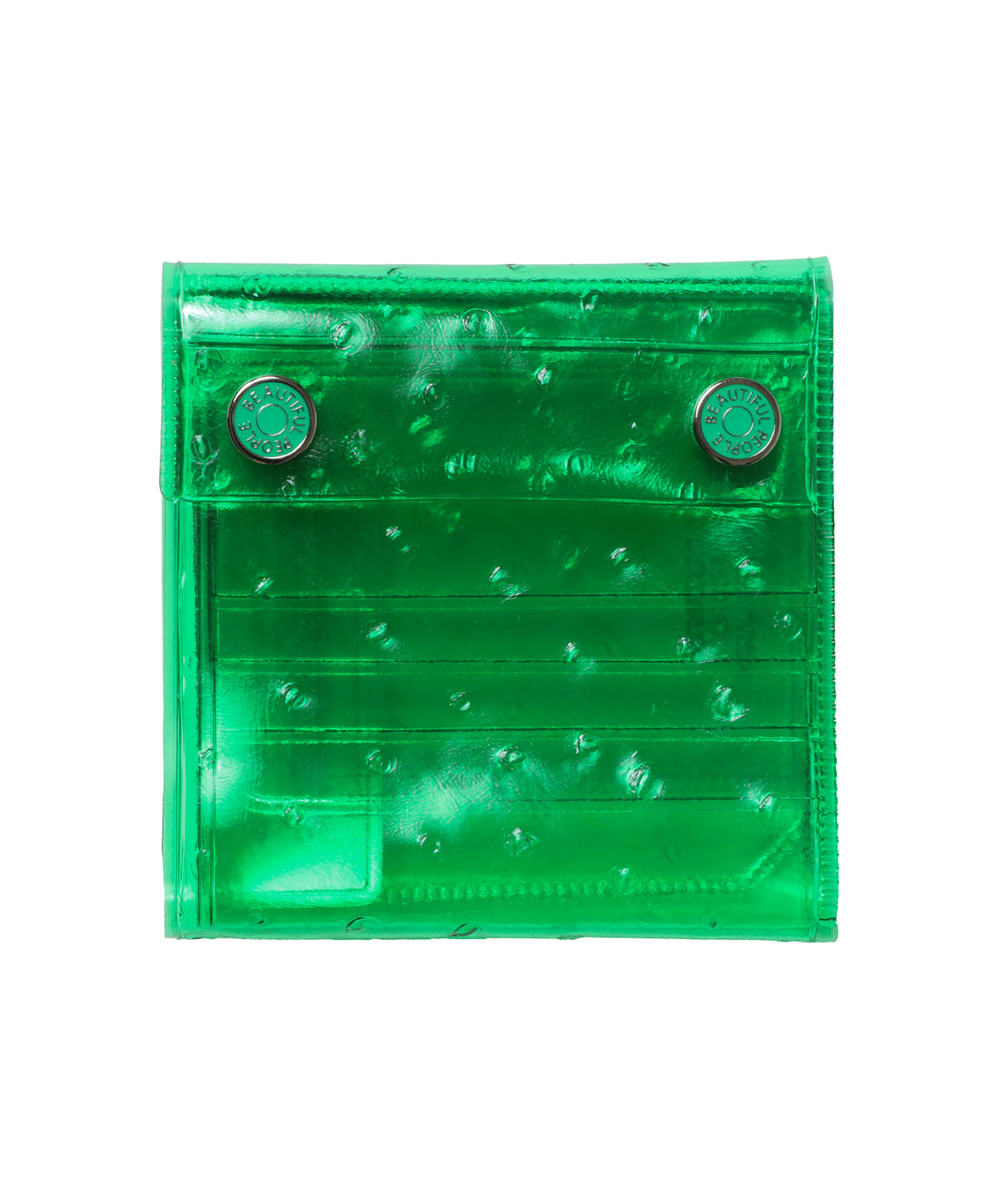 nothing to hide vinyl ostrich card wallet